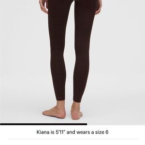 Brown Checkered Leggings